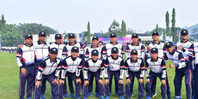 Kontingen Mabesal Pada Pekan Olah Raga Wilayah Barat Tahun 2023 Siap Bertanding