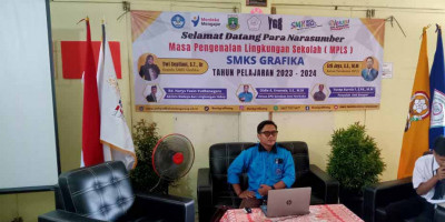 MPLS SMK Grafika, Ketua GANA Kota Tangerang Sosialisasi Bahaya Narkoba Di Lingkungan Sekolah