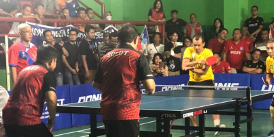 Sulut Meraih Medali Emas dalam Final Tenis Meja Eksekutif Pornas XVI Korpri di Semarang
