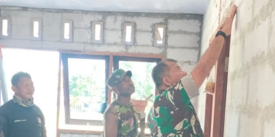 Cek Perkembangan Pembangunan, Dandim 1708/BN Kunjungi Lokasi TMMD