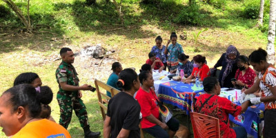 Sasaran Kegiatan Non Fisik, Satgas TMMD Kodim 1708/BN Gelar Bakti Sosial dan Pengobatan Gratis