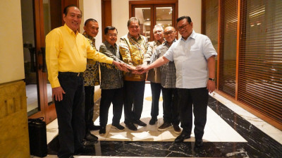 Bertemu Ketum Golkar, JK Sebut Airlangga Jenderal Perang Golkar di Pemilu 2024