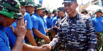 Pangkoarmada RI Kunjungi Wilayah Binaan Potensi Maritim Pesawaran Lampung