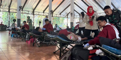 Grup 1 Kopassus dan UTD PMI Serang Gelar Donor Darah