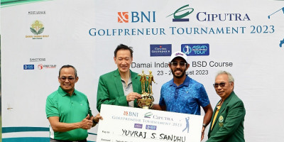 Dapat Hadiah US$21.875, Yuvraj Singh Sandhu Juara BNI Ciputra Golfpreneur Tournament 2023