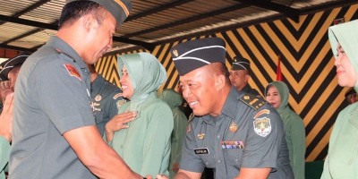 Danrem 052/Wijayakrama Pimpin Acara Pelantikan Kenaikan Pangkat