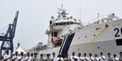 Bakamla RI Sambut Kedatangan Kapal Indian Coast Guard Samudra Prahari