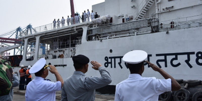 Bakamla RI Lepas Kepulangan Indian Coast Guard Ship Samudra Prahari