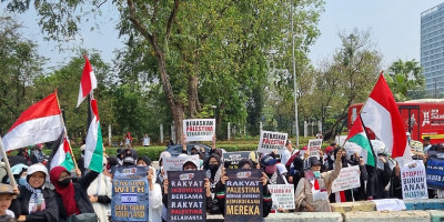 Dukung Perjuangan Palestina, AWG Gelar Aksi Damai Depan Kedubes Amerika Serikat
