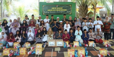 Korem 052/Wijayakrama Beri Bantuan Sosial  kepada Anak Yatim Piatu Yayasan Al-Fallah