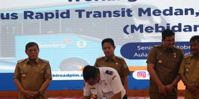 Ditjen Hubdat - Pemda Tandatangani Pembaharuan Rencana Kerja Pembangunan BRT Metropolitan Medan