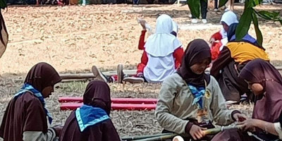 Penggalang SDN Kranji 2 Mengikuti Kegiatan Jankar Praga 