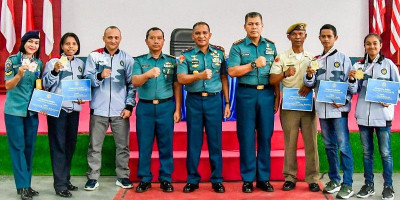 Brigjen Said Latuconsina Berikan Reward ke Prajurit Lantamal IX Peraih Emas Taekwondo Kasal Cup 2023