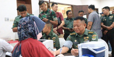 Sambut HUT ke-25, Korem 052/Wijayakrama Gelar Donor Darah