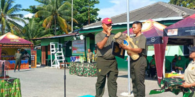 Diikuti 19 Tim Putra dan 6 Tim Putri, Dandim 1708/BN Resmi Buka Open Turnamen Bola Voli Dandim Cup II