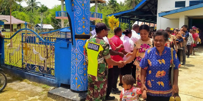Babinsa Laksanakan Pengamanan Ibadah Peringatan HUT Ke-67 GKI