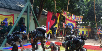 Dankormar Beri Semangat Pada Lomba Binsat Halang Rintang