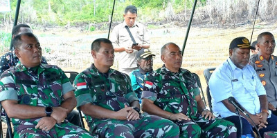 Dandim 1708/BN Ikuti Vicon Gerakan Nasional Hanpangan dengan Wapres RI