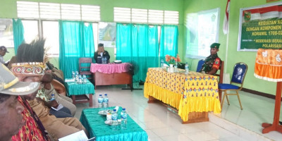 Menunjang Tugas Binter, Koramil 1708-02/Biak Utara Gelar Komsos dengan Komponen Masyarakat