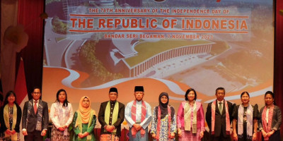 Nuansa Ibukota Nusantara Menjadi Tema Resepsi Diplomatik Perayaan HUT RI Ke-78 KBRI Bandar Seri Begawan
