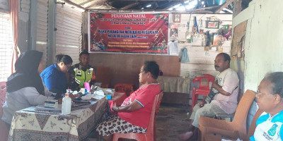 Koramil 1708-01/Biak Kota Dampingi Pengobatan Lansia Di Puskesmas Paray