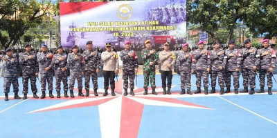 Yonmarhanlan III Jakarta Laksanakan Apel Kesiapan Pengamanan Pemilu