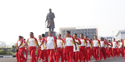 Olahraga Bersama Wujudkan Kekompakan Prajurit Dalam Pelaksanaan Tugas