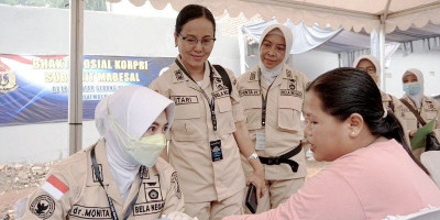Sambut HUT ke-52, KORPRI TNI AL Giat Bakti Sosial di Bantargebang