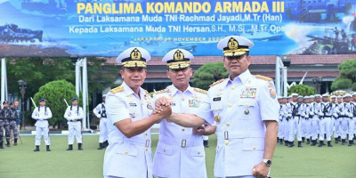Pangkoarmada RI Lantik Laksda TNI Hersan Jabat Pangkoarmada III