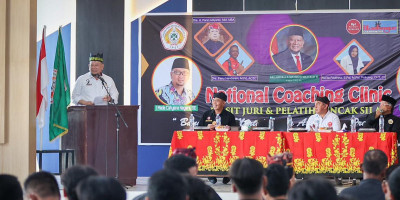 Buka National Coaching Clinic Wasit, Juri dan Pelatih, LaNyalla Ingatkan Nilai Luhur Pencak Silat