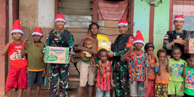 Suka Cita di Ujung Negeri, Satgas Tamalatea Pupuk Semangat Kebersamaan Dengan Warga di Perbatasan RI-PNG