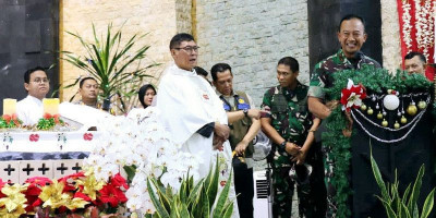 Danrem 052/Wijayakrama, Tinjau Misa Natal di Tangerang Raya   