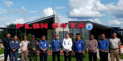 Beri Rasa Aman Kunjungan Sekretaris Utama BNPP di Pintu Perbatasan RI-PNG