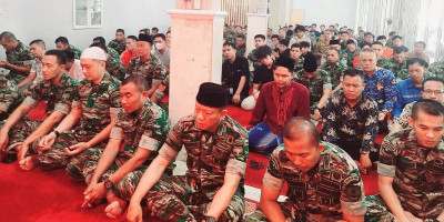 Selalu Bersyukur, Korem 052/Wijayakrama Gelar Doa Bersama  
