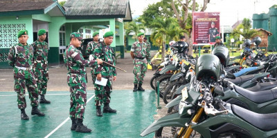 Demi Kelancaran Tugas Kewilayahan, Dandim 1708/BN Cek Kendaraan Dinas