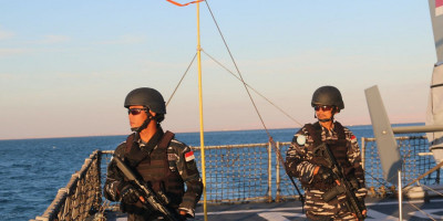 Satgas MTF TNI AL Terus Tingkatkan Kewaspadaan Lintasi Teluk Aden, Somalia