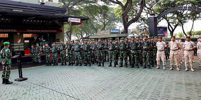 Kasrem 052/ Wkr, Pimpin Apel Kesiapsiagaan Pengamanan Pemilu