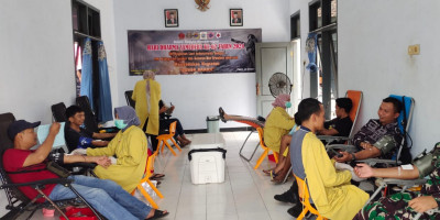Donor Darah Satgasmar PAM Puter Pulau Barung Bersama Masyarakat Puger Jember