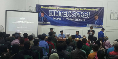 Suwandi, SH Gelar Konsolidasi Pemenangan Partai Demokrat, Bimtek Saksi Dapil 1 Tangerang