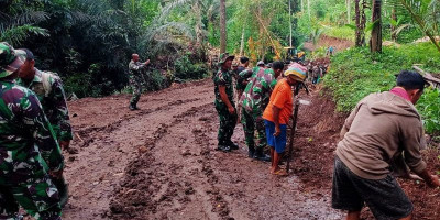 Pasiter Kodim 1623/Karangasem: Cuaca Tidak Bersahabat Pra TMMD Jalan Terus