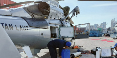 Jaga Performance Alutsista, Heli HS-1305 Laksanakan Aircraft Maintenance