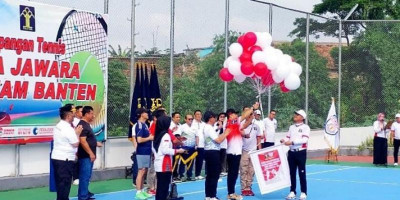 Tingkatkan Sinergi dan Kolaborasi, Lapas Cilegon Ikuti Friendly Match Tenis di Kanwil Banten
