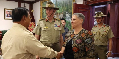 Menhan Prabowo Terima Kunjungan Panglima Angkatan Bersenjata Australia