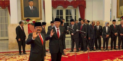 Presiden Jokowi Lantik Hadi Tjahjanto Jadi Menkopolhukam dan AHY Jadi Menteri ATR/BPN Baru