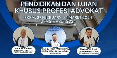Peradi Utama Gelar PKPA-UPA 27 Februari dengan Biaya Terjangkau