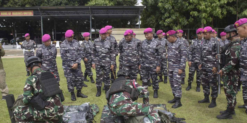 Dankormar Cek Kesiapan Satgas Damai Cartenz Papua
