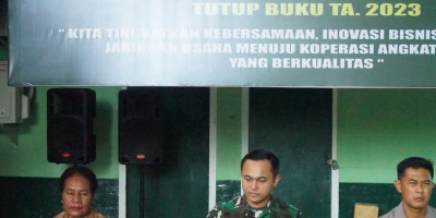 Dandim 1708/BN Pimpin RAT Tutup Buku TA. 2023 Primkop Kartika Biak Numfor