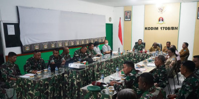 Menanam di atas Karang, Kodim 1708/BN Gelar Rakor Program Ketahanan Pangan Ta. 2024