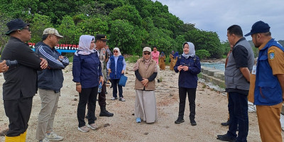 BNPP RI Tinjau Pilar Titik Referensi di Tanjung Sading Kabupaten Bintan