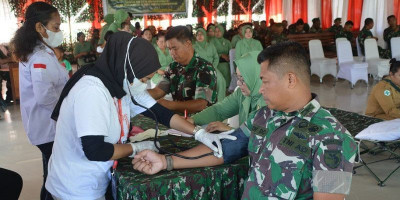 Kodim 1710/Mimika Laksanakan Kegiatan Bhakti Sosial Donor Darah 